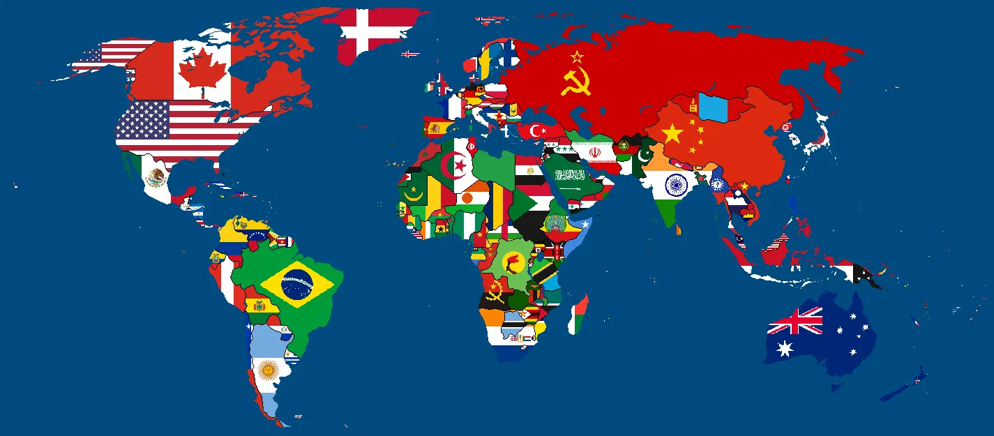 全球彩票分布世界地图